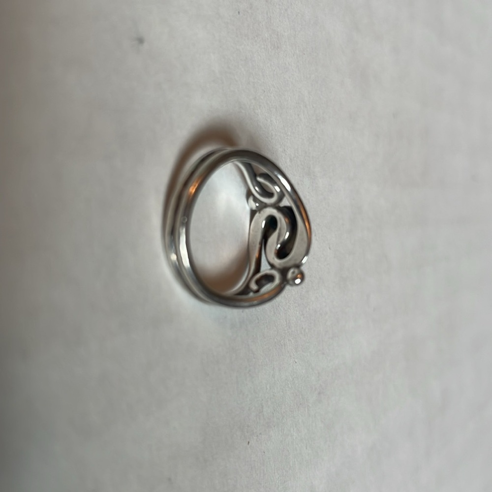 Garnet & Sterling Silver Ring, Size 4 - Picture 3 of 4